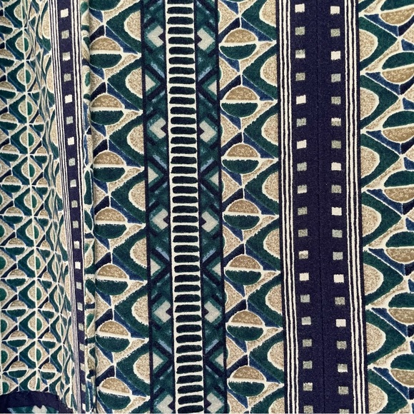 Tommy Bahama Blue Tribal Kiki Print Sleeveless Top, long Tassel Ties, Sm… - Picture 4 of 9